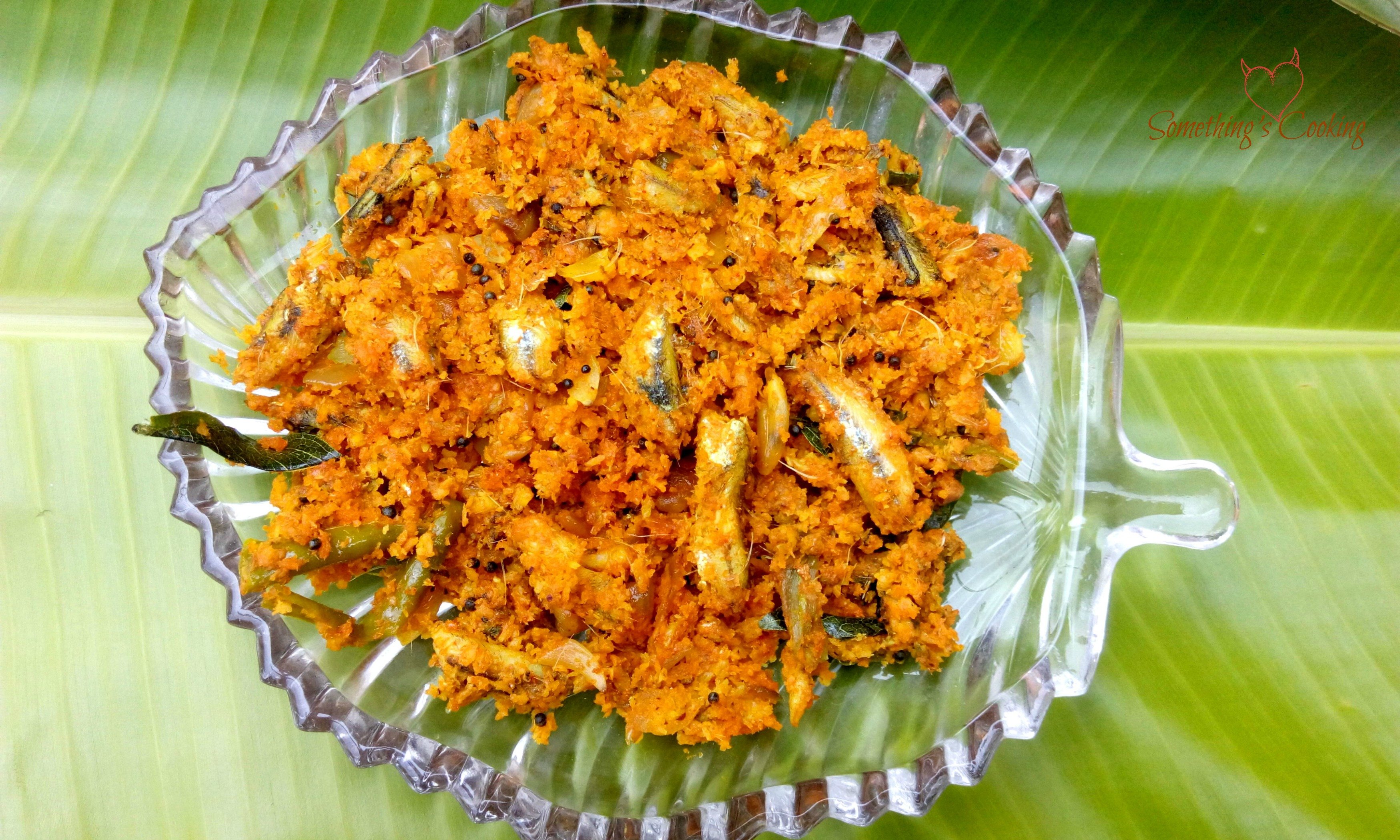 Netholi Thoran (Anchovies in Grated Coconut)