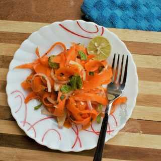Asian Carrot Ribbon Salad recipe somethingiscooking.com