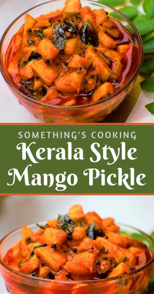 Kerala Style Mango Pickle Pinterest somethingiscooking.com