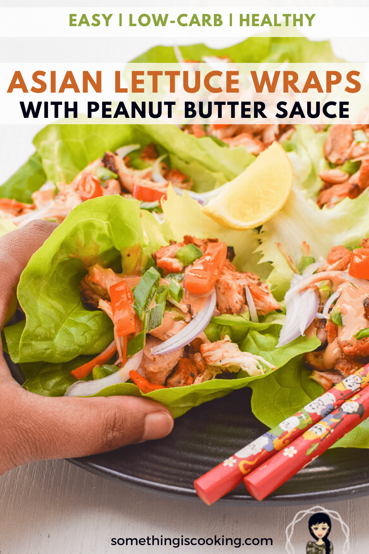 Asian Lettuce Wraps with Peanut Butter Sauce