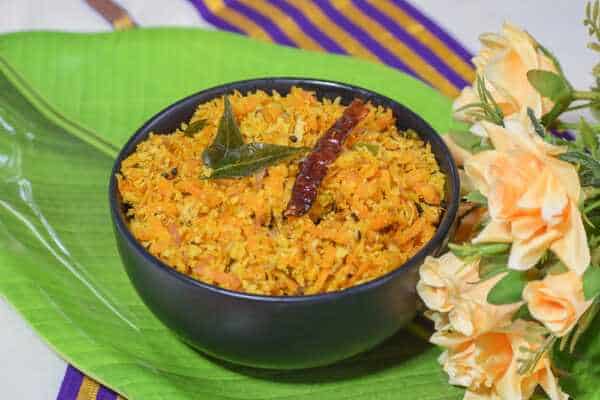 Carrot Thoran for Onam Sadya