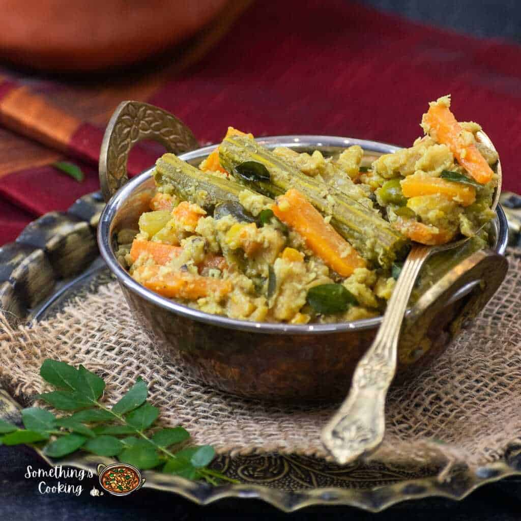 Kerala Style Avial Recipe Sadya Aviyal Ingredients And Vegetable Cutting kerala-style-avial-recipe-sadya-aviyal-ingredients-and-vegetable-cutting