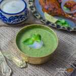 A bowl of Mint chutney for Tikka and Tandoori