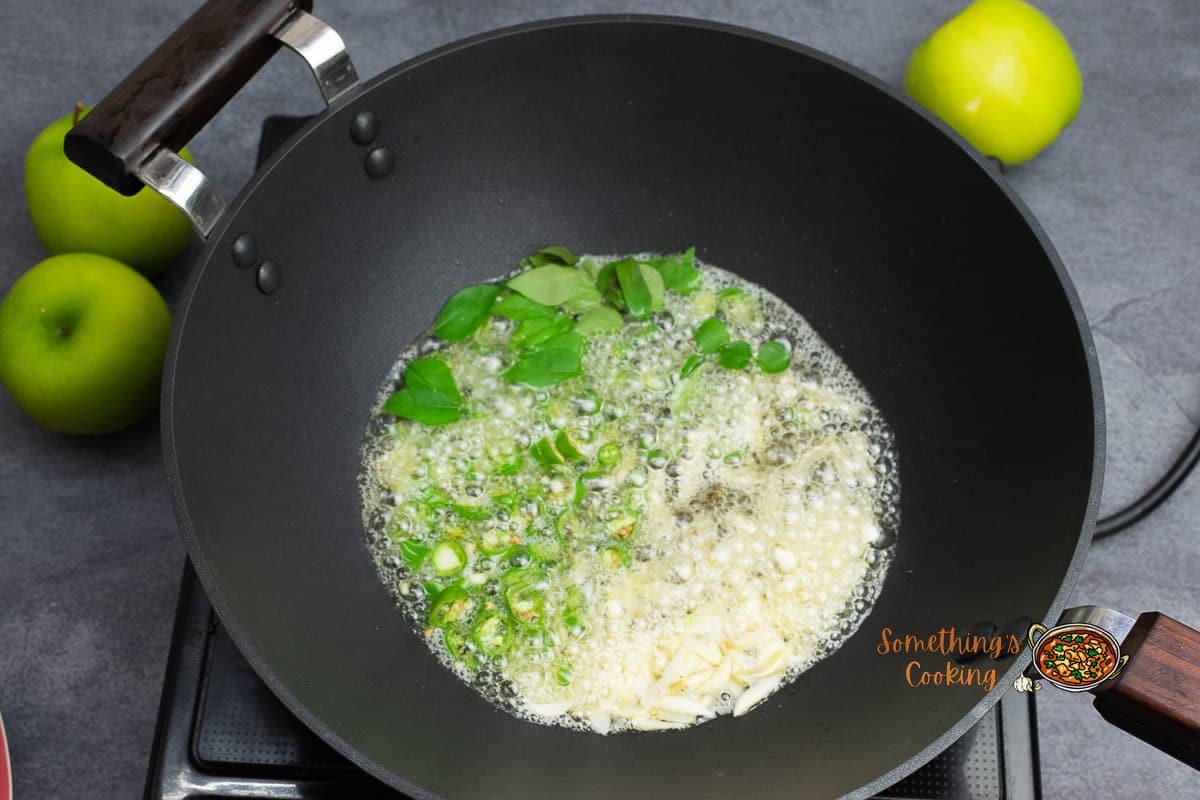 Green Apple Pickle Kerala Style Apple Achar